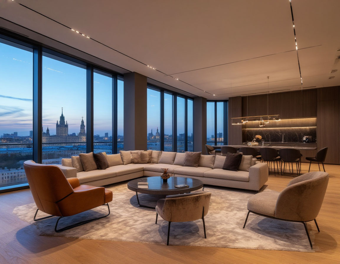 Фотография эксклюзивной облицовки апартаментов в центре Москвы