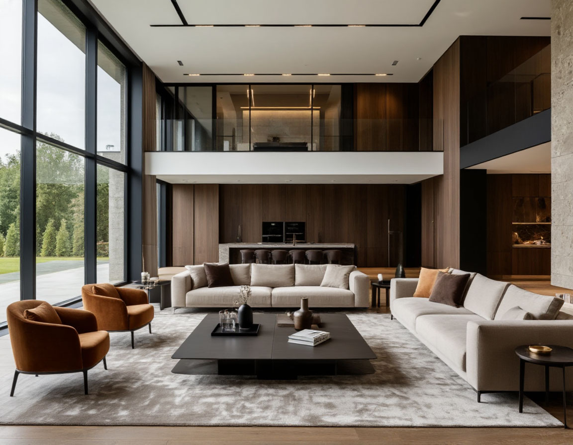 Фото дизайна интерьера люкскового поместья в КП Агаларов Эстейт