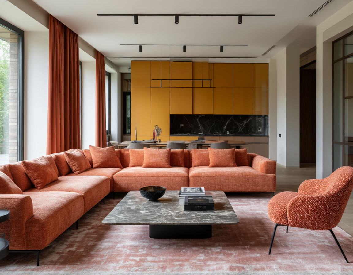 Картинка интерьера задуманного итальянским дизайнером